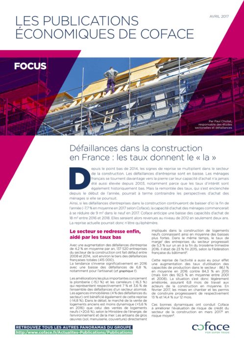 Défaillances dans la construction en France : les taux donnent le « la »