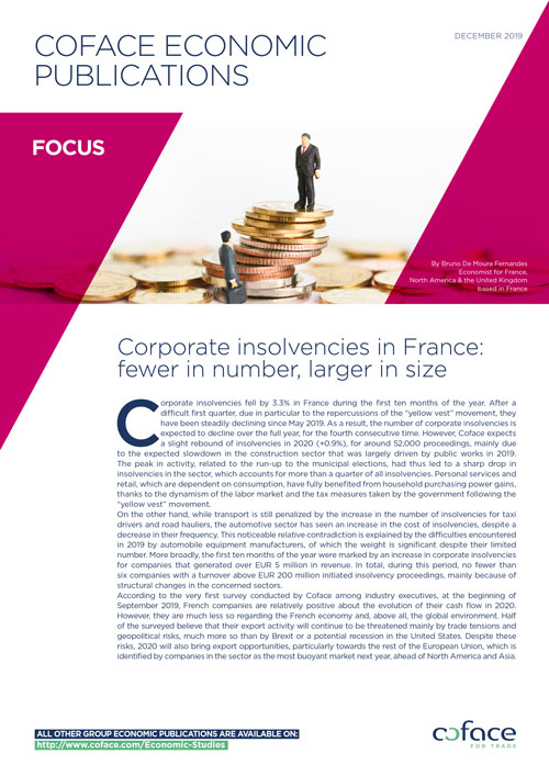 Corporate insolvencies in France: fewer in number, larger in size