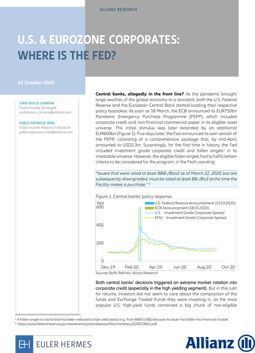 U.S. & Eurozone Corporates: where is the FED?